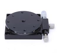 Omabeta Table Coulissante de Réglage Fin Table de Scène Linéaire Manuelle en Alliage D'aluminium RS60 L 60 Mm avec Réglage Grossier à 360 Degrés Vernier à 0,1 degré pour le