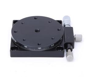 Omabeta Table Coulissante de Réglage Fin Table de Scène Linéaire Manuelle en Alliage D'aluminium RS60 L 60 Mm avec Réglage Grossier à 360 Degrés Vernier à 0,1 degré pour le