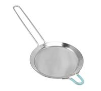 Omabeta Tamis à Farine Manuel en Acier Inoxydable à Mailles Fines avec Double Poignée Rivetée pour la Cuisson des Pâtes et le Tamis de Cuisine (14 cm)