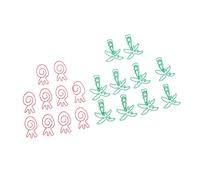 Omabeta Trombones Mignons en Métal Durables et Portables pour la Classification de Documents avec des Formes D'arbre et de Fraise pour le Bureau, la Maison, 100 Pièces