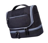 Omabeta Trousse de Maquillage de Voyage étanche et Portable à Double Fermeture éclair pour Les Sorties, Les Voyages d'affaires, Tissu Oxford Cationique, 9,84 X 8,27 X 4,72 Pouces, 1 Scène Applicable