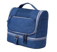 Omabeta Trousse de Maquillage de Voyage étanche et Portable à Double Fermeture éclair pour Les Sorties, Les Voyages d'affaires, Tissu Oxford Cationique, 9,84 X 8,27 X 4,72 Pouces, 1 Scène Applicable
