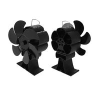 Omabeta Ventilateur de Poêle à Moteur de Chaleur avec 6 Lame, Ventilateur de Cheminée Thermodynamique pour les Cheminées Kérosène Poêles, Noir