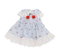 Omabeta Vêtements pour Animaux de Compagnie, Lapin, Robe Cerise, Jupe à la Mode pour Petits Animaux, Matière en Coton, 1 Pièce (XL)