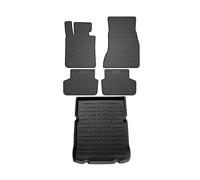 Tapis & bac de coffre Set pour BMW Série 5 G30 2017-2024 Caoutchouc noir TPE 5x
