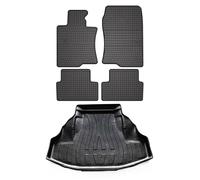 Tapis & bac de coffre Set pour Honda Accord 2008-2015 Caoutchouc TPE Noir 5x