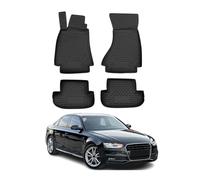 OMAC 3D Tapis de Sol Compatible avec Audi A4 B8 Berline Break Allroad 2007-16 TPE Noir