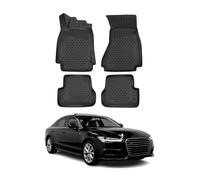 OMAC 3D Tapis de Sol Compatible avec Audi A6 C7 2011-2018 Caoutchouc TPE Noir 4Pcs