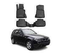 OMAC 3D Tapis de Sol Compatible avec BMW X3 E83 2003-2010 en Caoutchouc Noir