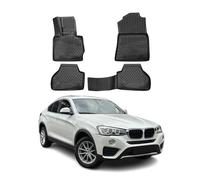OMAC 3D Tapis de Sol Compatible avec BMW X4 F26 2014-2018 en Caoutchouc Noir