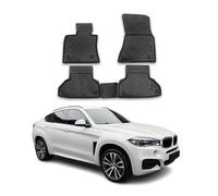 OMAC 3D Tapis de Sol Compatible avec BMW X6 F16 F86 2014-2019 en Caoutchouc Noir