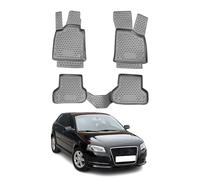 OMAC 3D Tapis de sol pour Audi A3 8PA 3Portes Sportback 2003-13 caoutchouc Gris