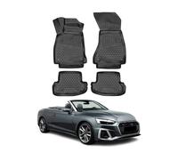 OMAC 3D Tapis de sol pour Audi A5 F5P Coupé Cabriolet 2016-24 TPE Noir 4Pcs
