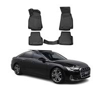 OMAC 3D Tapis de Sol pour Audi A6 C8 Berline Break Allroad 18-25 TPE Noir 4Pcs