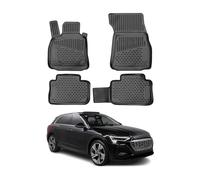 OMAC Tapis de sol 3D pour Audi Q8 e-Tron 2018-2026 Caoutchouc TPE Noir 4 pièces