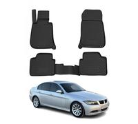 OMAC 3D Tapis de Sol Compatible avec BMW Série 3 E90 E91 E92 2004-2013 en Caoutchouc Noir