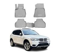 OMAC 3D Tapis de sol pour BMW X3 F25 2010-2017 caoutchouc TPE Gris 4Pcs