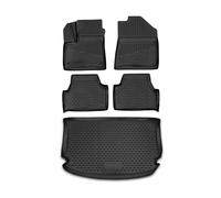 Kit Tapis de sol et coffre pour Kia Soul 2014-2020 en Caoutchouc TPE Noir