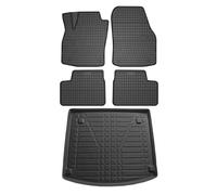 Kit Tapis de sol et coffre pour Opel Astra H Caravan 2005-2010 TPE Noir