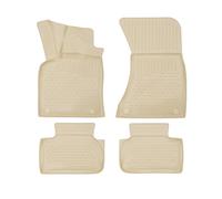 OMAC Tapis de sol Compatible avec Porsche Macan 2014-2018 Caoutchouc TPE 3D Beige 4 pièces