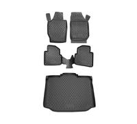 Tapis & bac de coffre Set pour Skoda Yeti 2009-2017 Caoutchouc TPE Noir 5x
