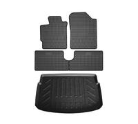 Tapis & bac de coffre Set pour Toyota Yaris bicorps 2012-2025 Caoutchouc 5x