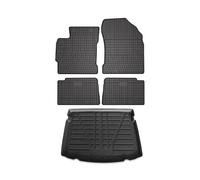 Tapis de sol & bac de coffre Set pour Toyota Auris bicorps 2012-2018 Caoutchouc 5x