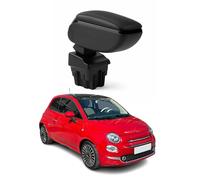 OMAC Accoudoir Compatible avec Fiat 500 500C 2015-2021 Vinyl Abs Noir Coulissant