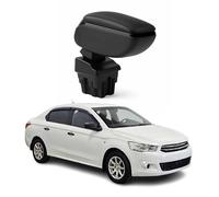 OMAC Accoudoir pour Citroen C-Elysee 2012-2022 - Snap-On - ABS + Simili Cuir - Aucune Perçage ou Installation - Installation Facile Noir