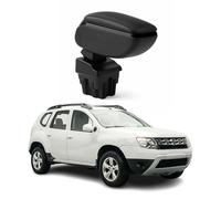 OMAC Accoudoir pour Dacia Duster 2010-2017 - Snap-On - ABS + Simili Cuir - Aucune Perçage ou Installation - Installation Facile Noir