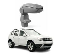 OMAC Accoudoir pour Dacia Duster 2010-2017 - Snap-On - ABS + Simili Cuir - Aucune Perçage ou Installation - Installation Facile Gris
