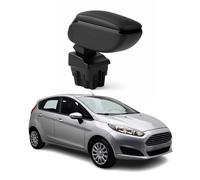 OMAC Accoudoir pour Ford Fiesta 2008-2017 - Snap-On - ABS + Simili Cuir - Aucune Perçage ou Installation - Installation Facile Noir