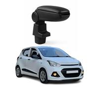 OMAC Accoudoir pour Hyundai i10 2019-2025 - Snap-On - ABS + Simili Cuir - Aucune Perçage ou Installation - Installation Facile Noir