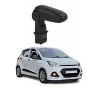 OMAC Accoudoir pour Hyundai i10 2020-2026 - Snap-On - ABS + Simili Cuir - Aucune Perçage ou Installation - Installation Facile Noir