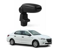 OMAC Accoudoir pour Peugeot 301 2012-2021 - Snap-On - ABS + Simili Cuir - Aucune Perçage ou Installation - Installation Facile Noir