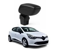 OMAC Accoudoir pour Renault Clio 2012-2018 - Snap-On - ABS + Simili Cuir - Aucune Perçage ou Installation - Installation Facile Noir