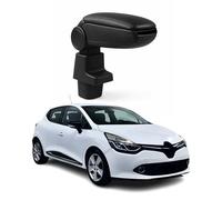 OMAC Accoudoir pour Renault Clio 2012-2019 - Snap-On - ABS + Simili Cuir - Aucune Perçage ou Installation - Installation Facile Noir