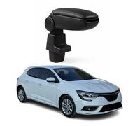 OMAC Accoudoir pour Renault Megane 2015-2020 - Snap-On - ABS + Simili Cuir - Aucune Perçage ou Installation - Installation Facile Noir