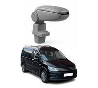 OMAC Accoudoir pour VW Caddy 2003-2020 - Snap-On - ABS + Simili Cuir - Aucune Perçage ou Installation - Installation Facile Gris