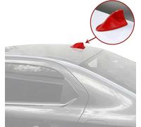 OMAC Antenne de toit Antenne voiture AM/FM Autoradio Shark Antenne aileron de requin rouge
