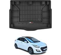 OMAC Bac de coffre en caoutchouc pour Hyundai i30 2011-2017 TPE Bac de coffre noir