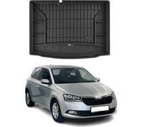 OMAC Bac de coffre en caoutchouc pour Skoda Fabia 2014-2021 TPE Bac de coffre noir