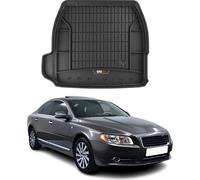 OMAC Bac de coffre en caoutchouc pour Volvo S80 2006-2016 TPE Bac de coffre noir
