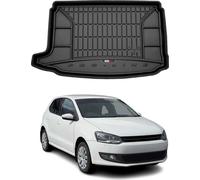OMAC Bac de coffre en caoutchouc pour VW Polo 2009-2017 TPE Bac de coffre noir