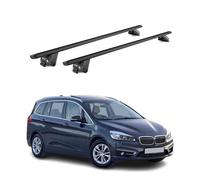 OMAC Barres de Toit Aluminium certifiées TÜV pour BMW Série 2 Gran Tourer F46 2014-2021 - pour Rails de Toit intégrés - Rainure en T - Charge Max 100 kg - 2 antivols Noir