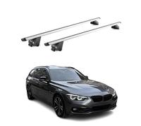 OMAC Barres de Toit transversales pour BMW Serie 3 Touring F31 G21 2012-2025 Gris