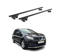 Barres de Toit transversales Compatible avec Nissan Qashqai J10 J11 2007-2021 Noir 2X