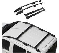 OMAC Barres de toit + barres longitudinales pour Peugeot Partner 1996-2008 L1 Alu court noir 4x