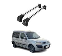 OMAC Barres de Toit compatibles avec Citroen Berlingo mk1 1996-2008 - 2 Barres - Antivol Inclus - Aluminium Argent