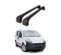OMAC Barres de Toit compatibles avec Citroën Nemo 2008-2017 - 2 Barres - Antivol Inclus - Aluminium Noir